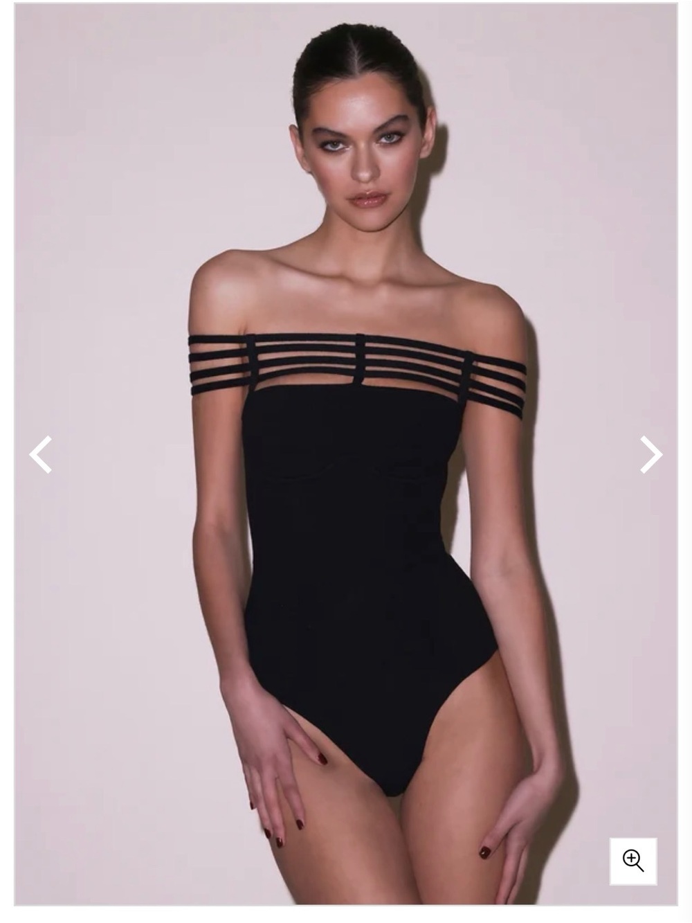 Fleur du Mal Black Off-Shoulder Bodysuit